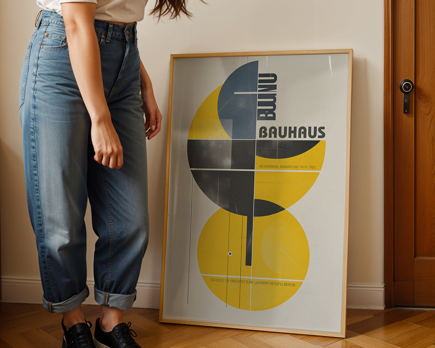 Bauhaus Exhibition Poster – Mid Century Modern Geometric Wall Art