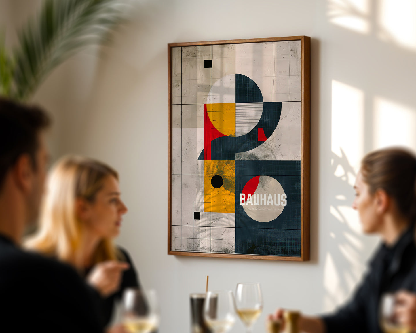 Bauhaus School Modernism Poster – Mid Century Geometric Wall Art