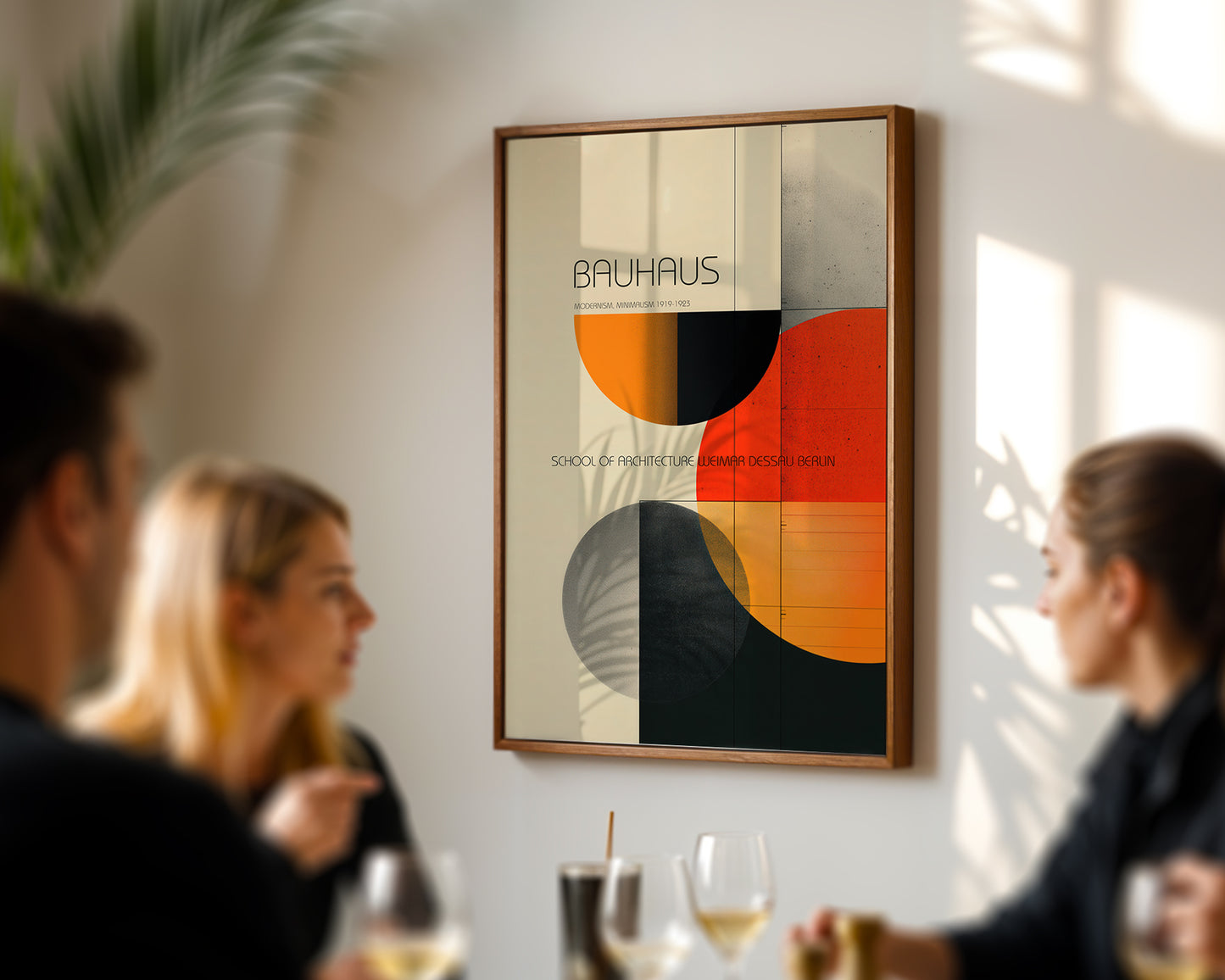 Bauhaus School of Architecture Print – Modernist Abstract Wall Decor