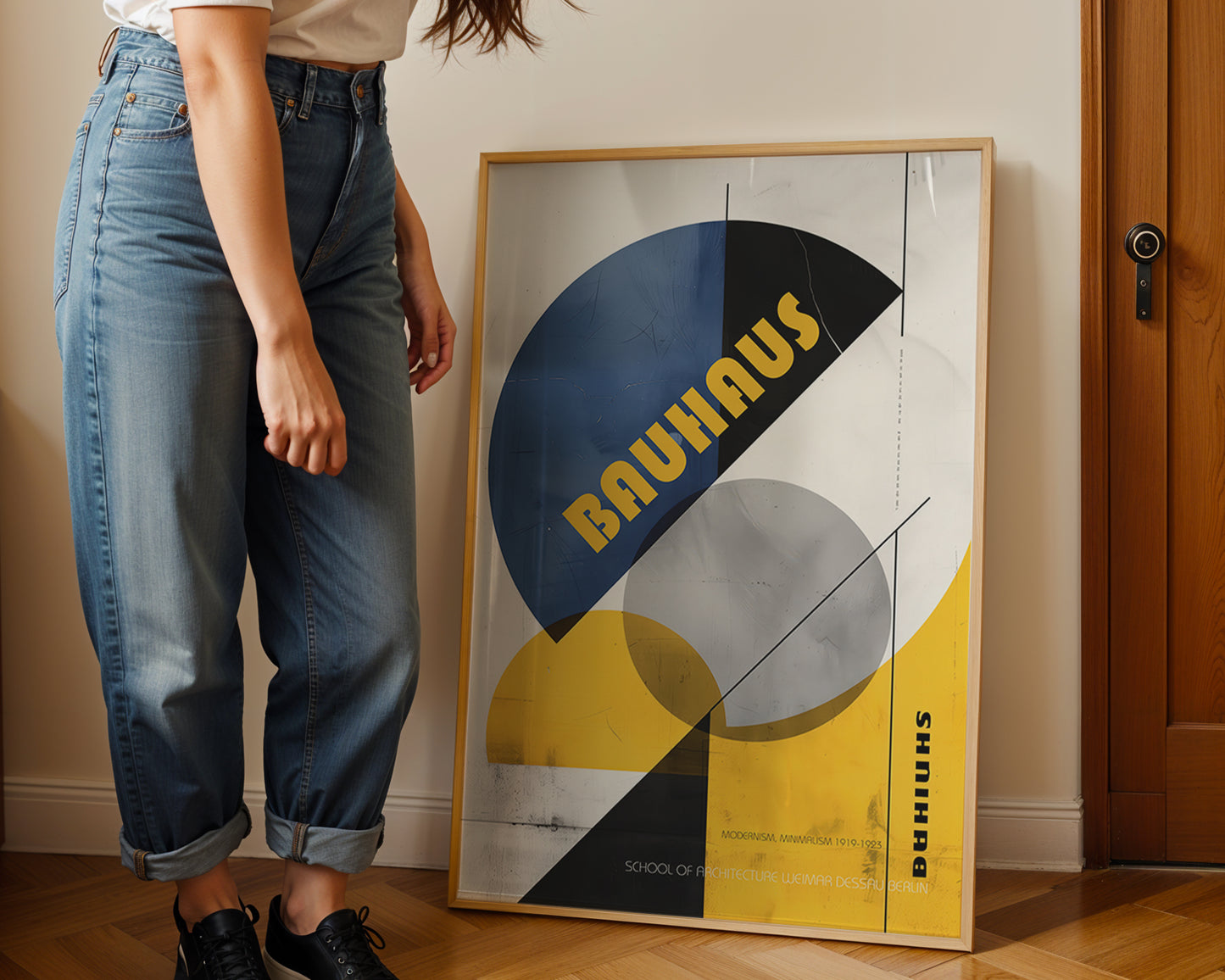 Bauhaus School Modernism Poster – Mid Century Geometric Wall Art