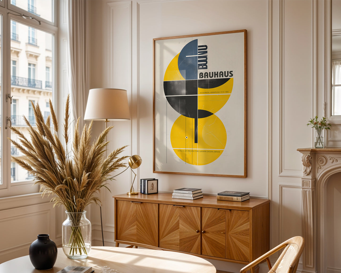 Bauhaus Exhibition Poster – Mid Century Modern Geometric Wall Art