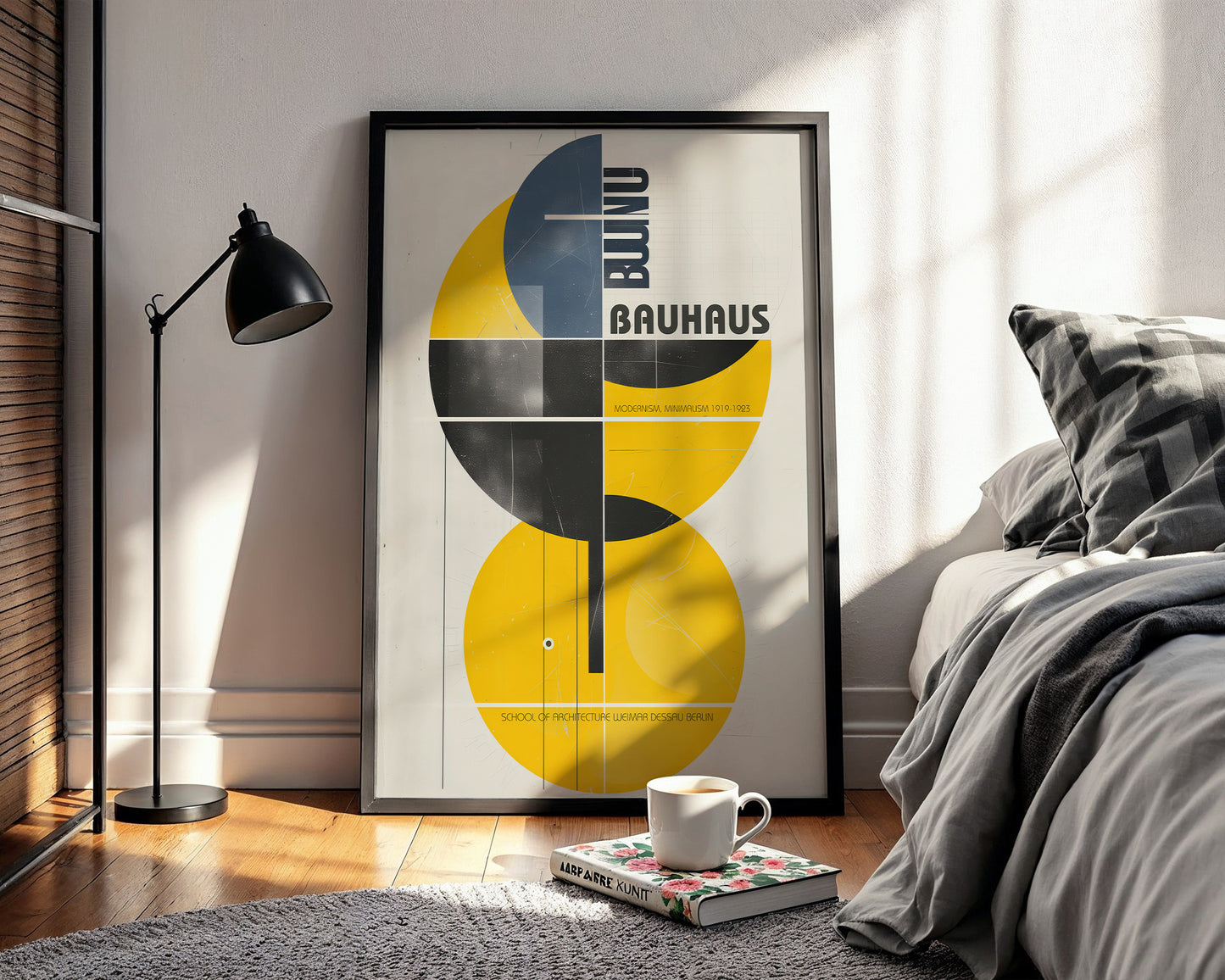 Bauhaus Exhibition Poster – Mid Century Modern Geometric Wall Art