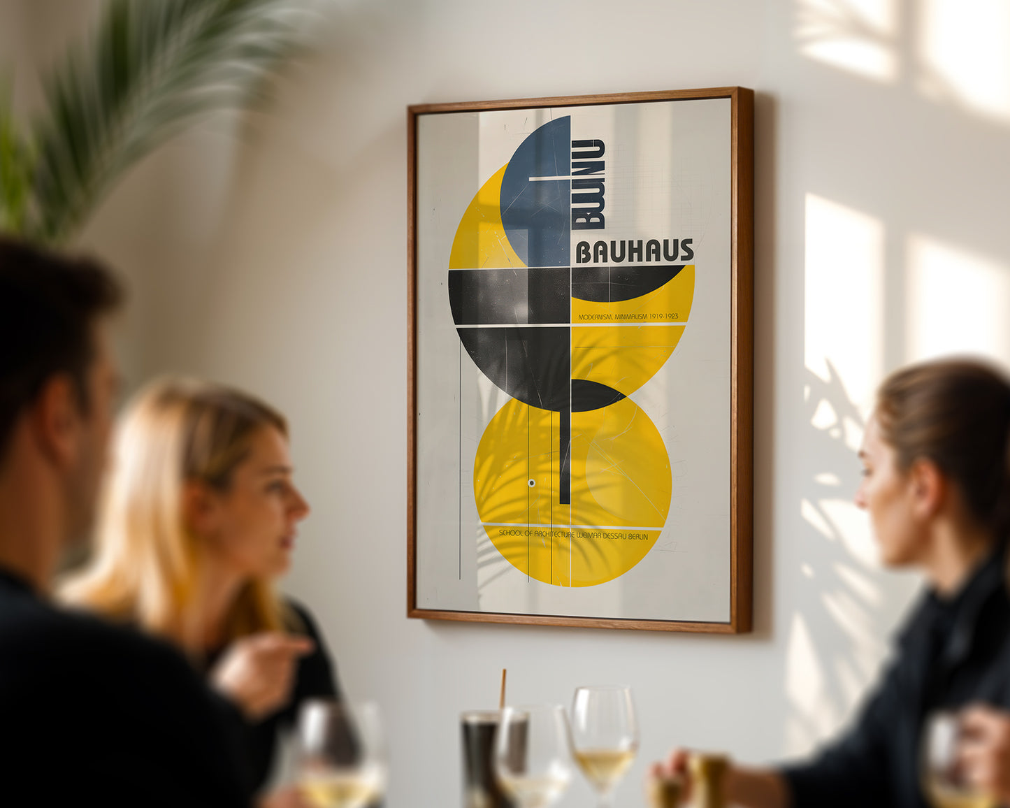 Bauhaus Exhibition Poster – Mid Century Modern Geometric Wall Art