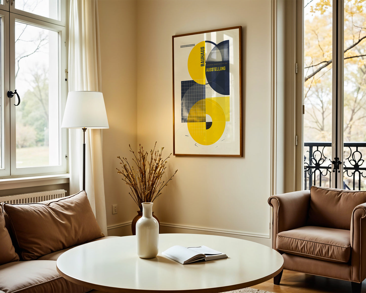 Bauhaus Ausstellung Poster – Modernist Geometric Architecture Art Print