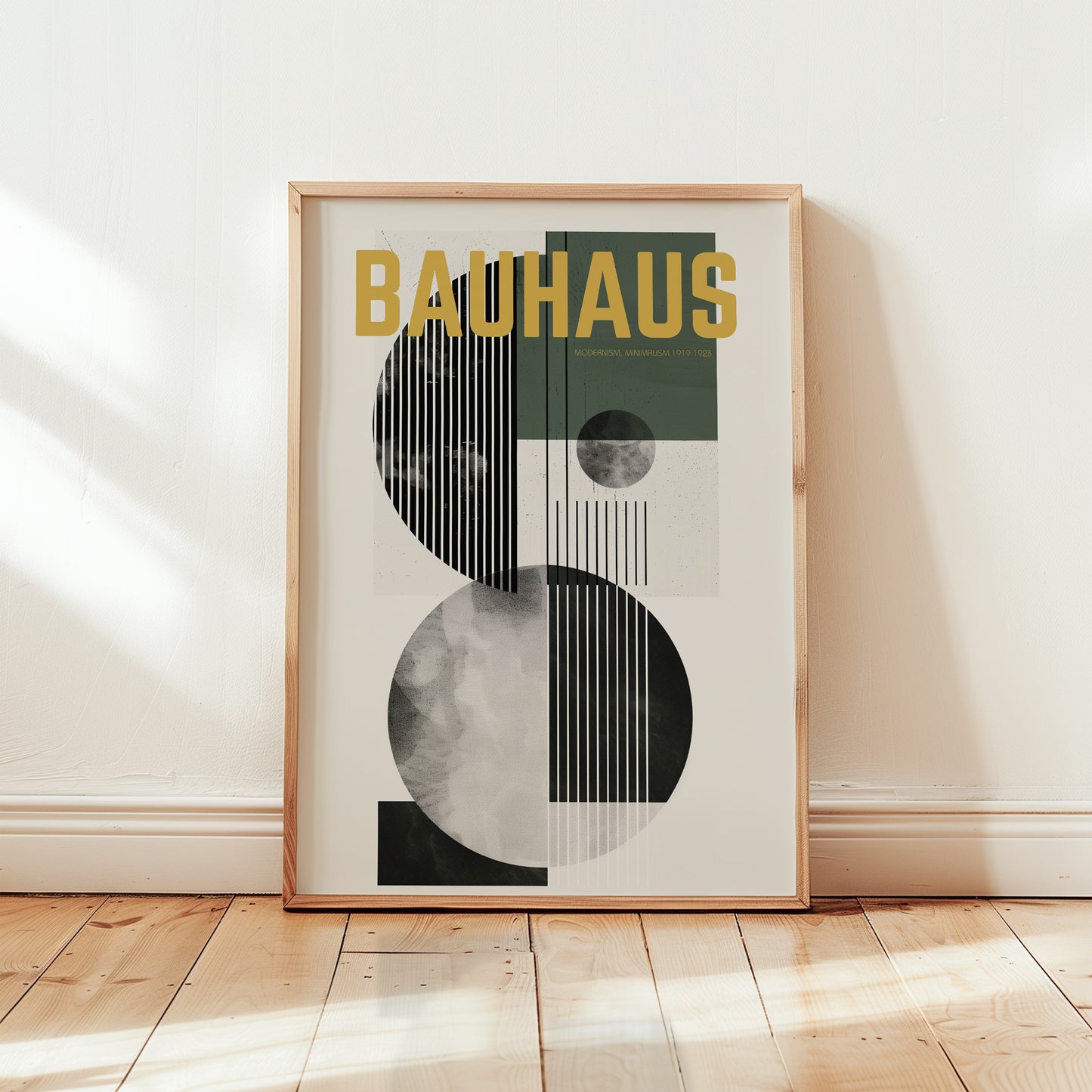 Bauhaus Modernism 1919–1923 Poster – Mid Century Geometric Wall Art