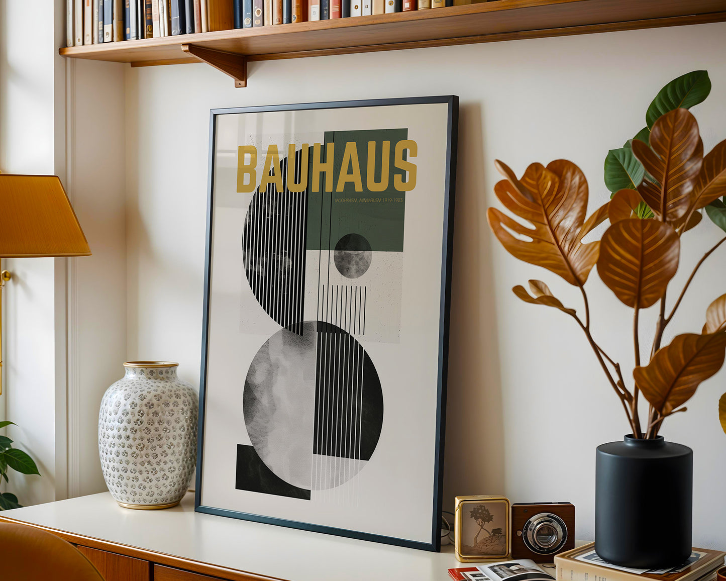 Bauhaus Modernism 1919–1923 Poster – Mid Century Geometric Wall Art
