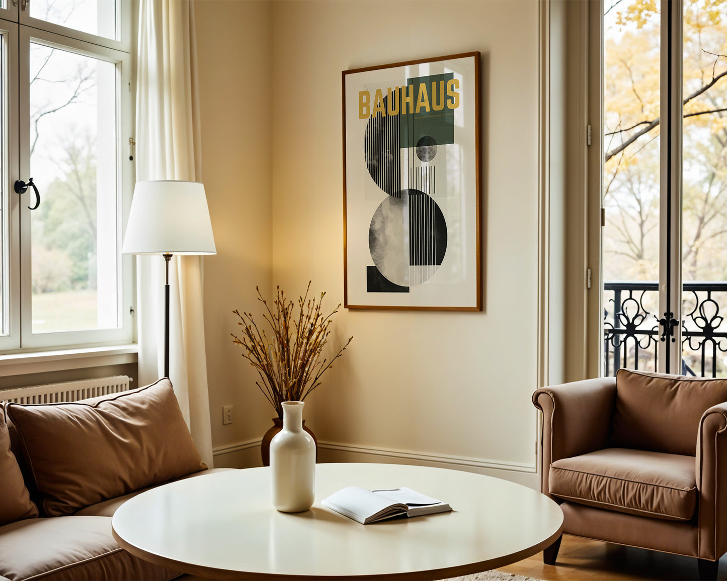 Bauhaus Modernism 1919–1923 Poster – Mid Century Geometric Wall Art