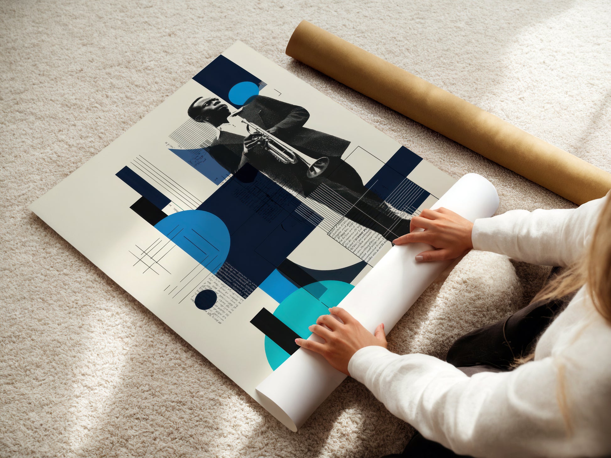 unrolling  a maximalist jazz music poster