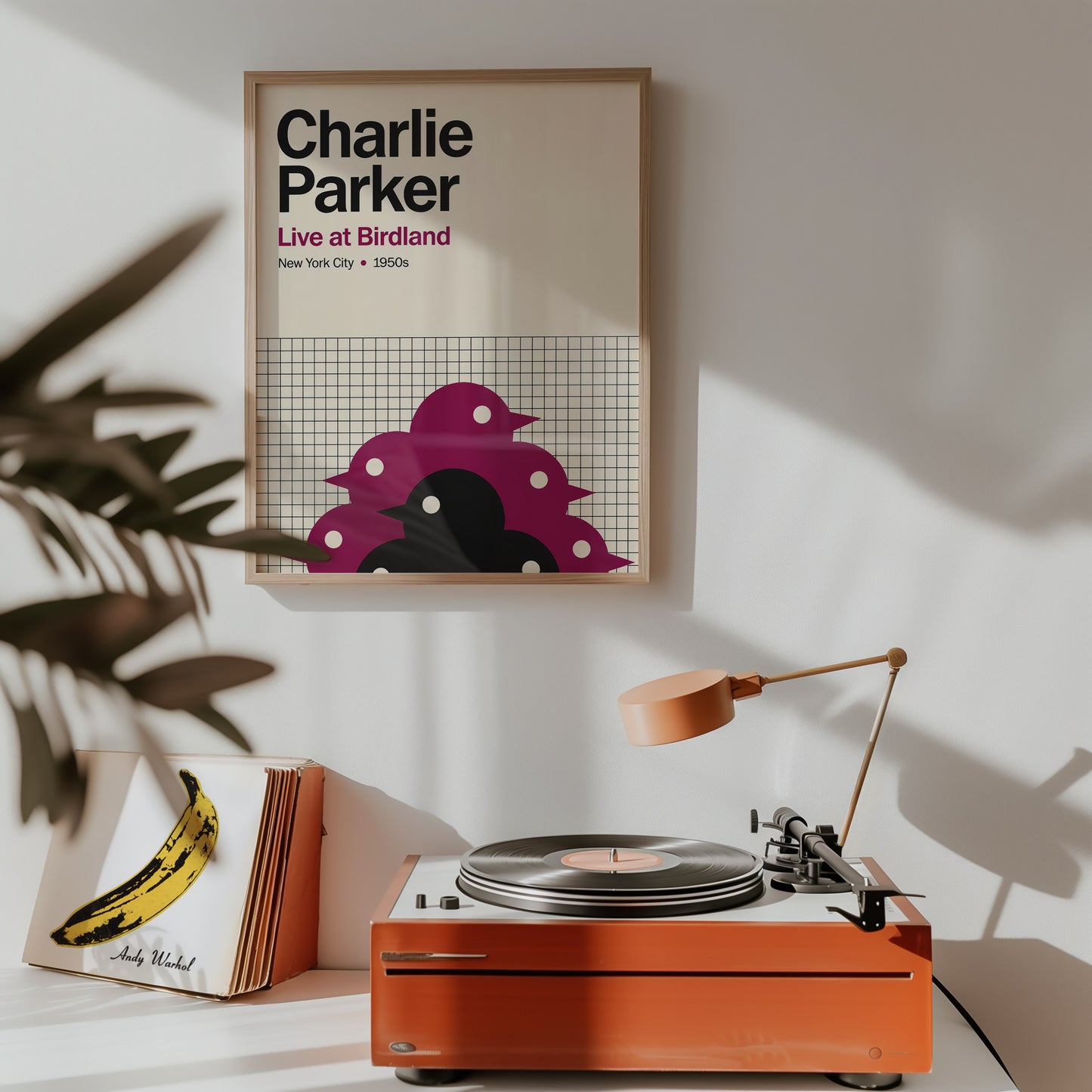 Charlie Parker Live at Birdland Poster – Mid-Century Jazz Wall Art – New York 1950s Music Print