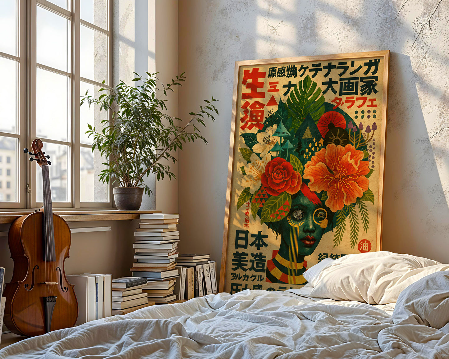 White Lotus — Japanese Botanical Portrait | Vintage Art Print | Contemporary Wall Art