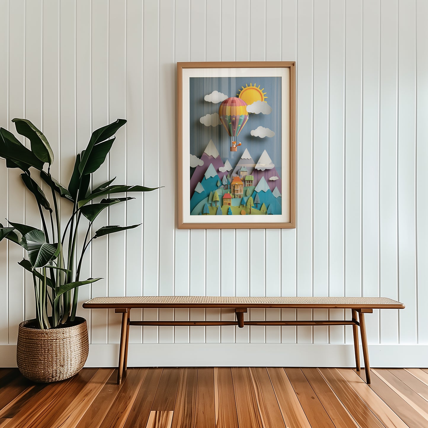Foxy Balloon Adventure Print – Storybook Nursery Wall Art