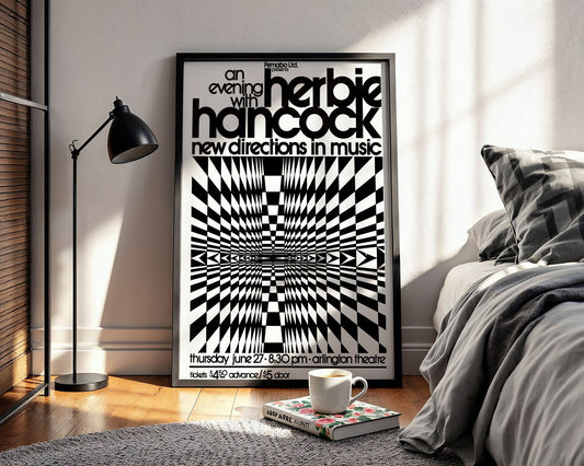 Herbie Hancock New Directions in Music Poster – Vintage Jazz Art