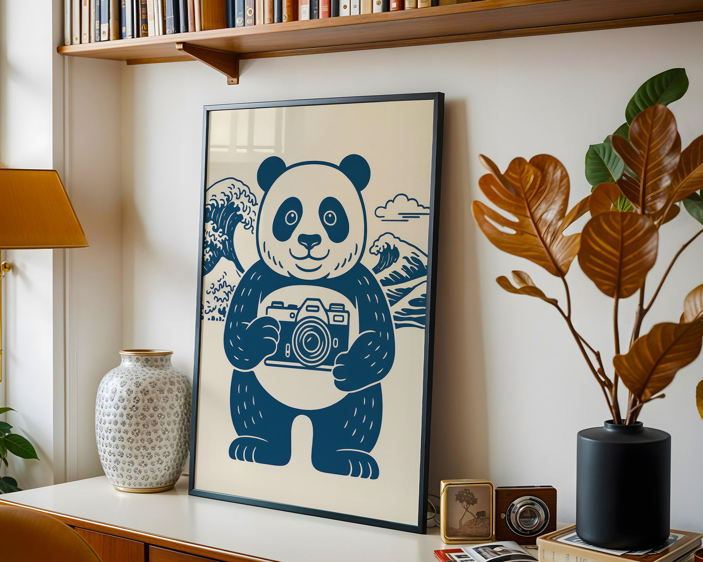 The Great Shot — Panda Photographer Japanese Art Print