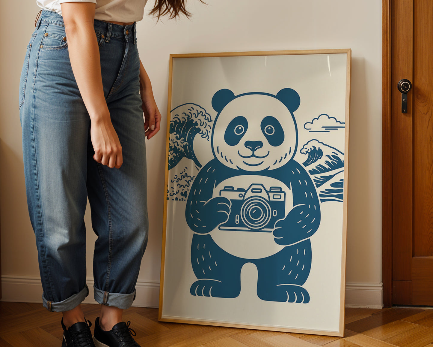 The Great Shot — Panda Photographer Japanese Art Print