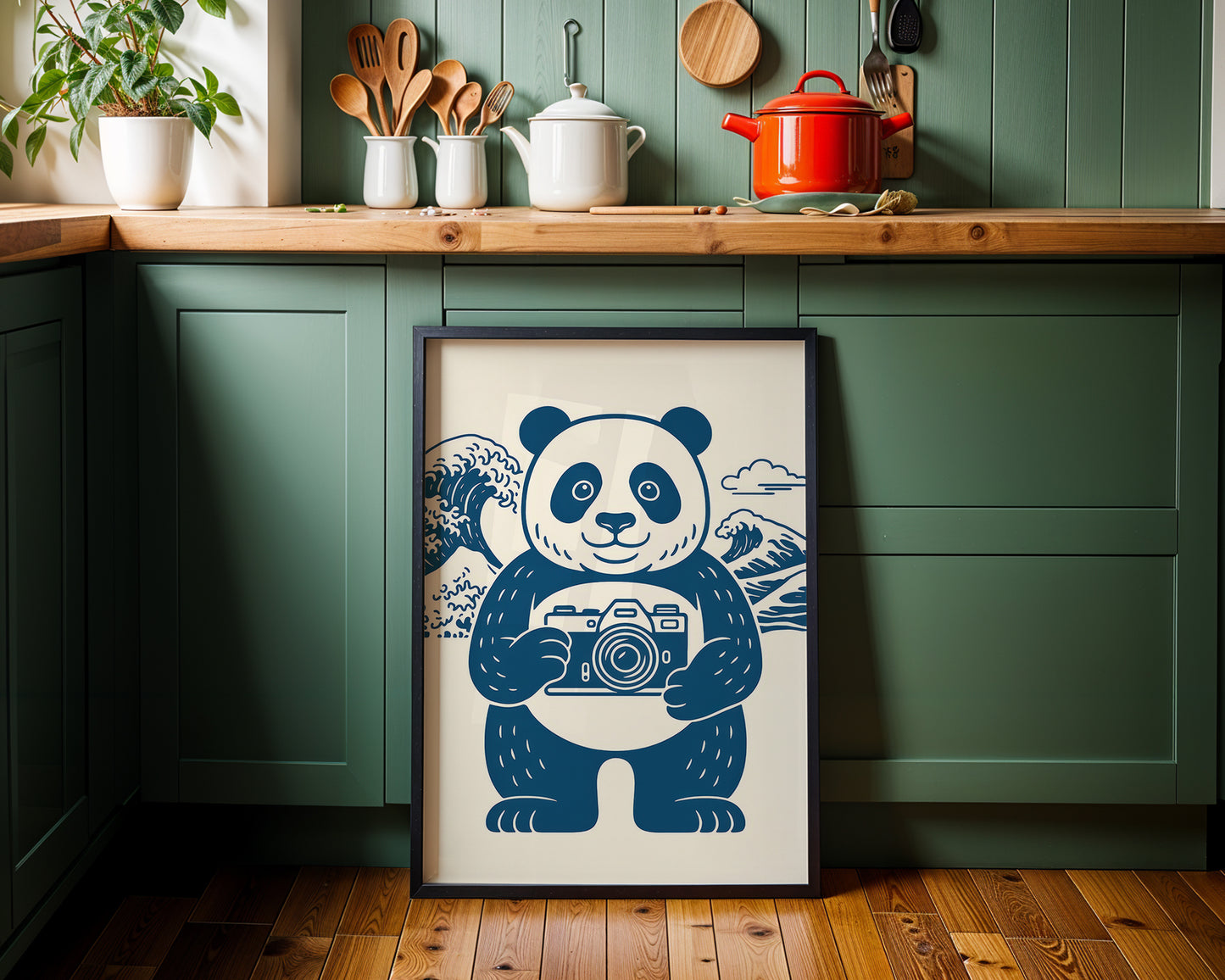 The Great Shot — Panda Photographer Japanese Art Print