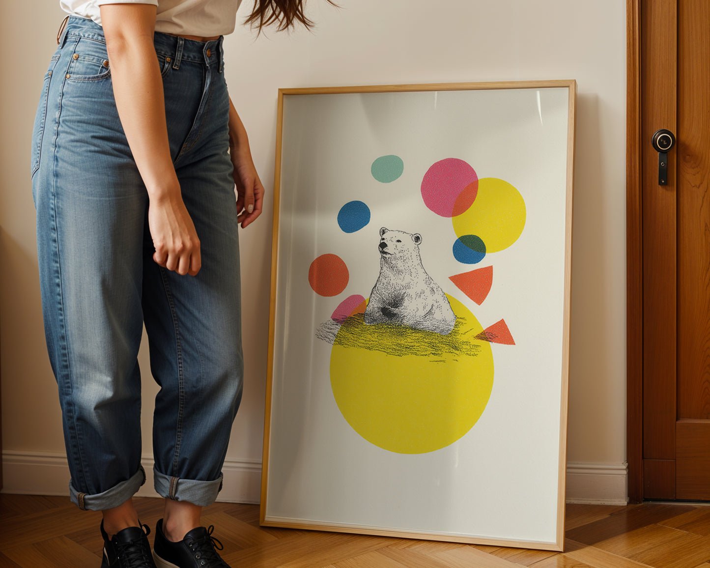 Abstract Polar Bear No. 01 – Modern Graphic Art Print