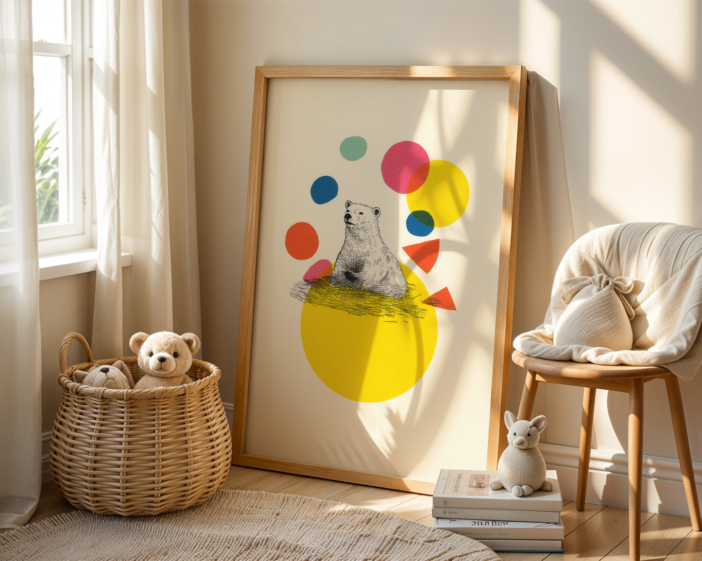 Abstract Polar Bear No. 01 – Modern Graphic Art Print