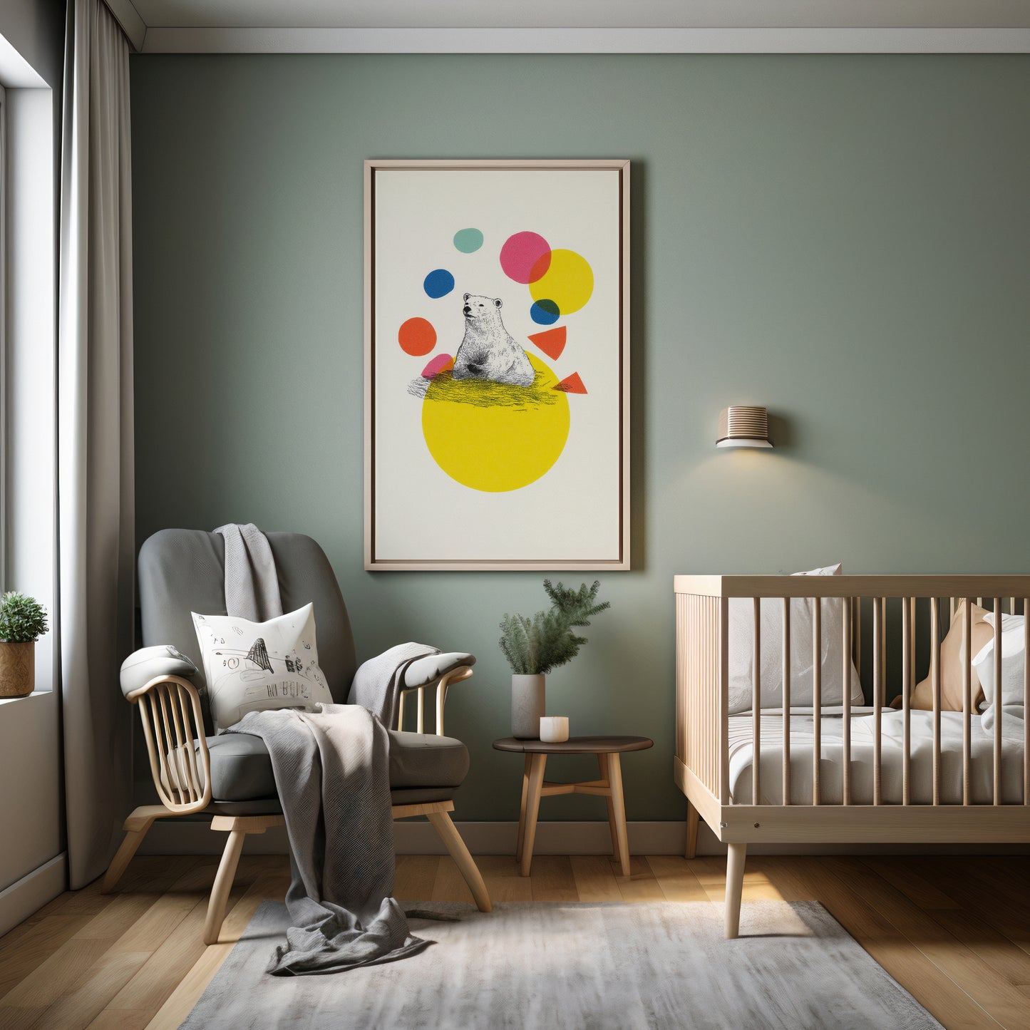 Abstract Polar Bear No. 01 – Modern Graphic Art Print