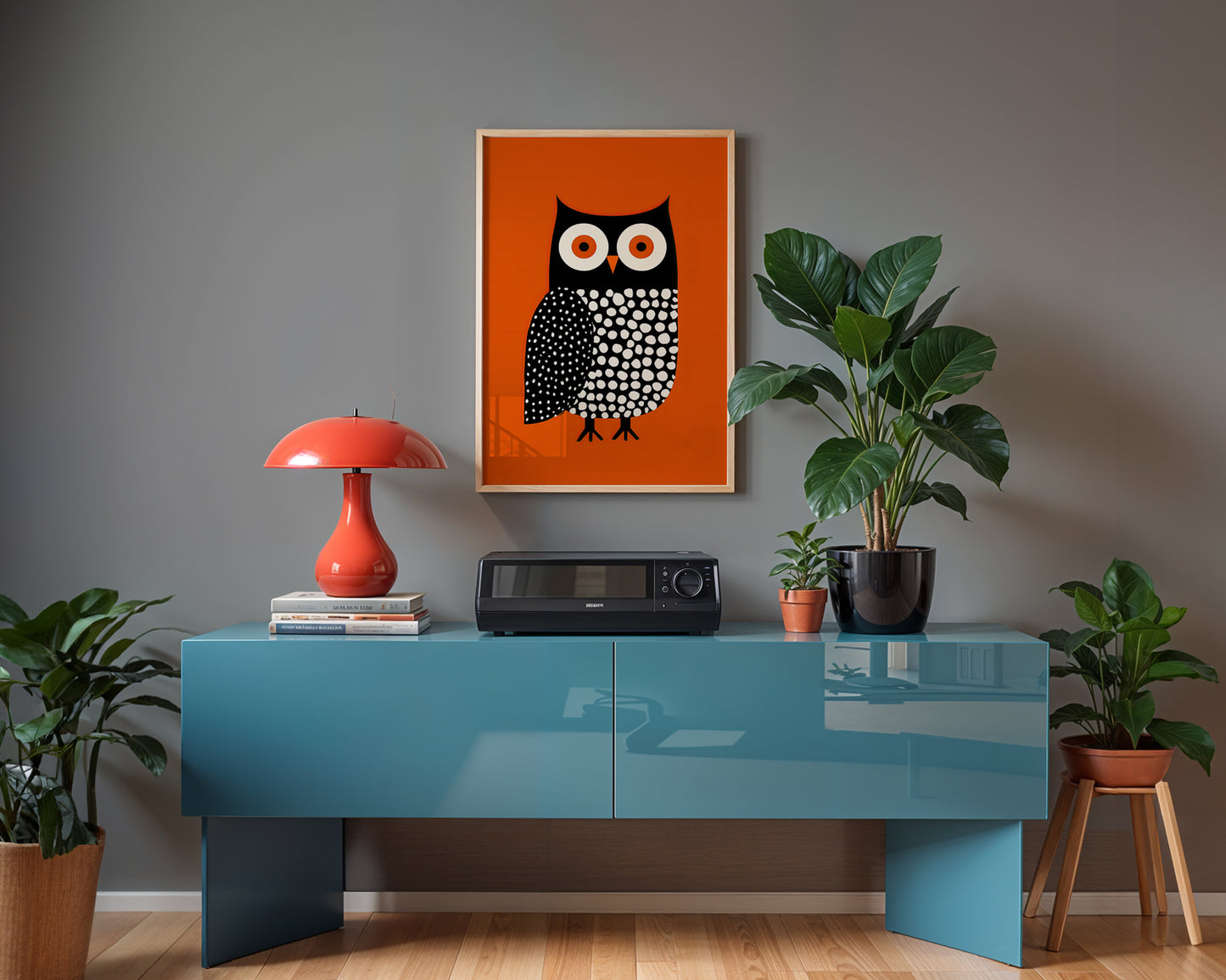 Scandinavian Kids Wall Art in modern scandi music room. 