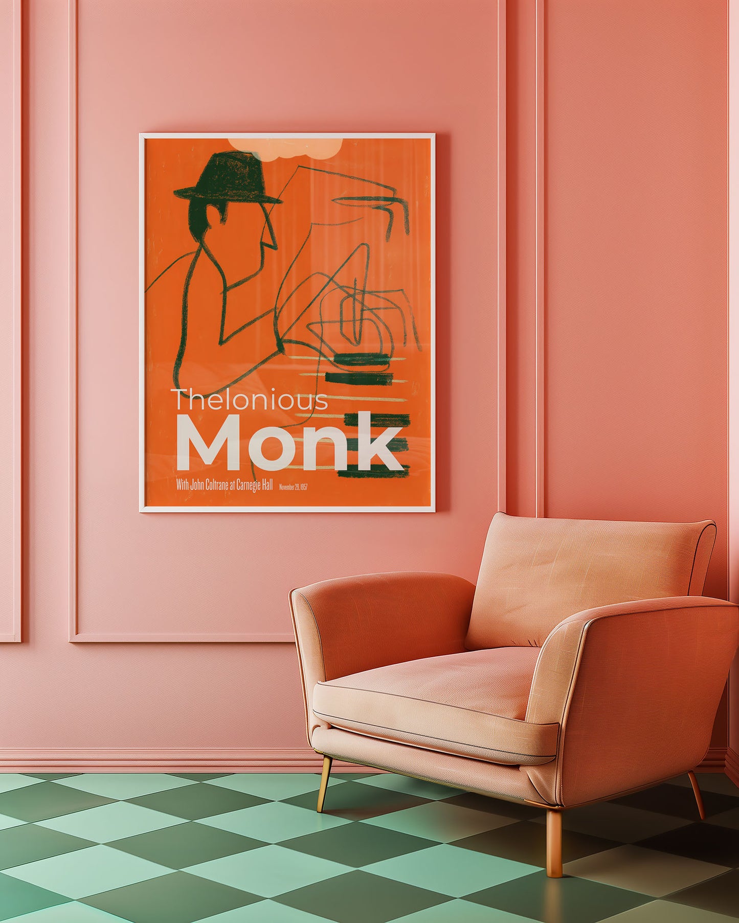 Thelonious Monk at Carnegie Hall 1957 – Modern Jazz Poster Print