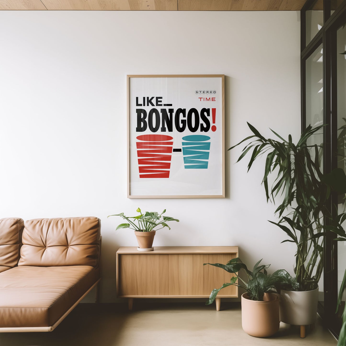 LIKE BONGOS! — Stereo Time Percussion Print