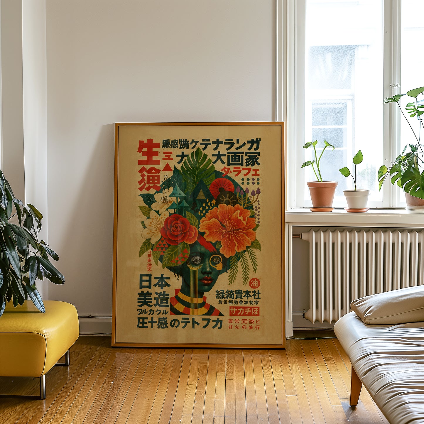 White Lotus — Japanese Botanical Portrait | Vintage Art Print | Contemporary Wall Art