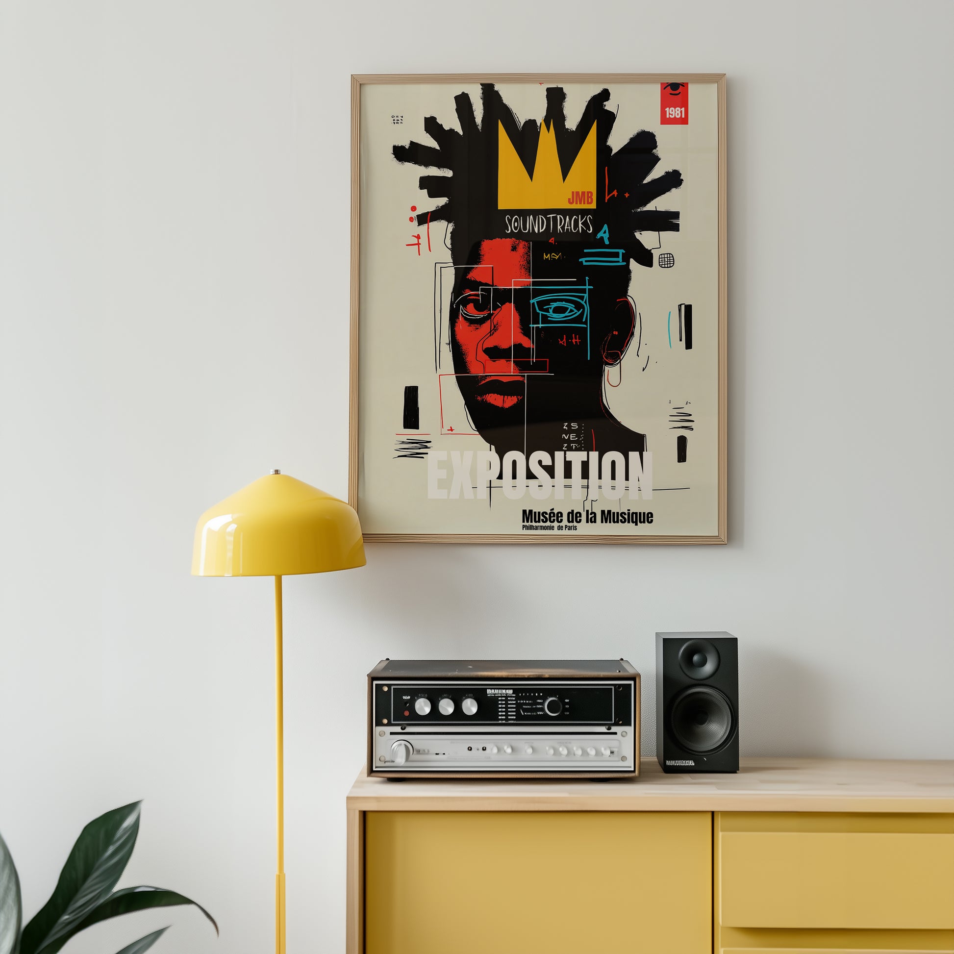 Neo expressionist music exhibition poster inspired by modern street art