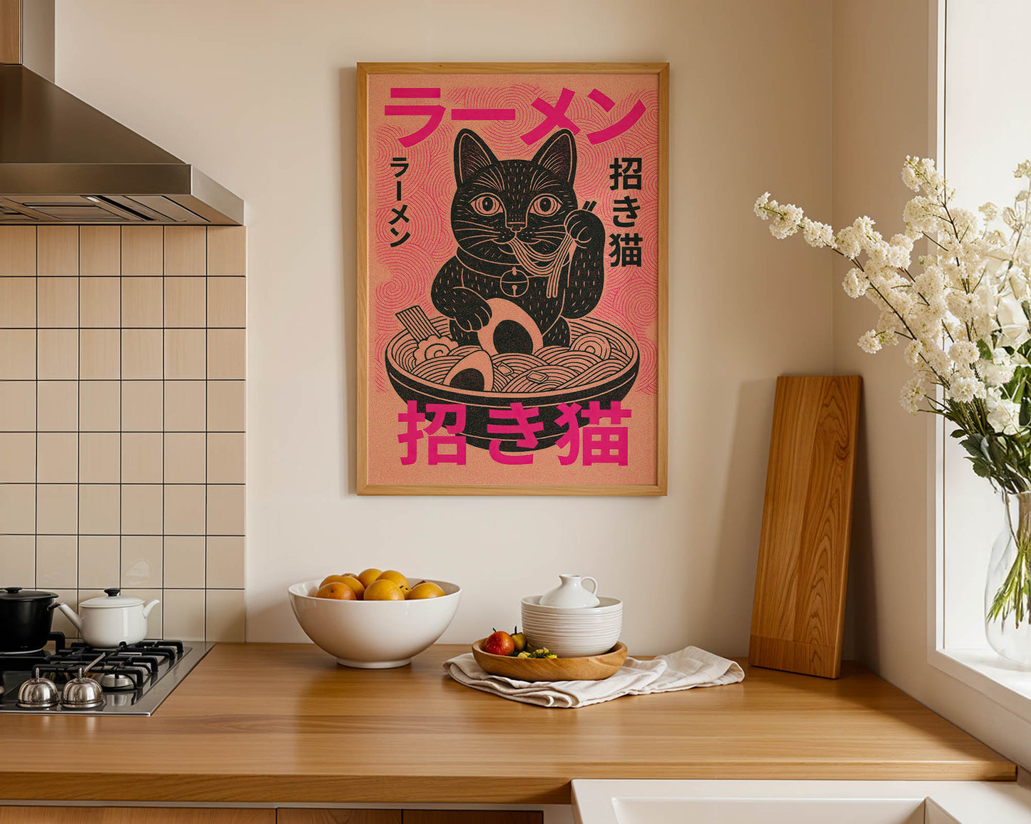 Maneki Ramen — Lucky Cat Japanese Art Print