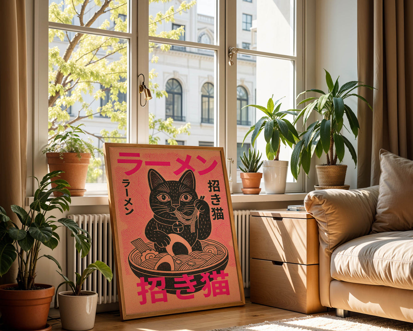 Maneki Ramen — Lucky Cat Japanese Art Print