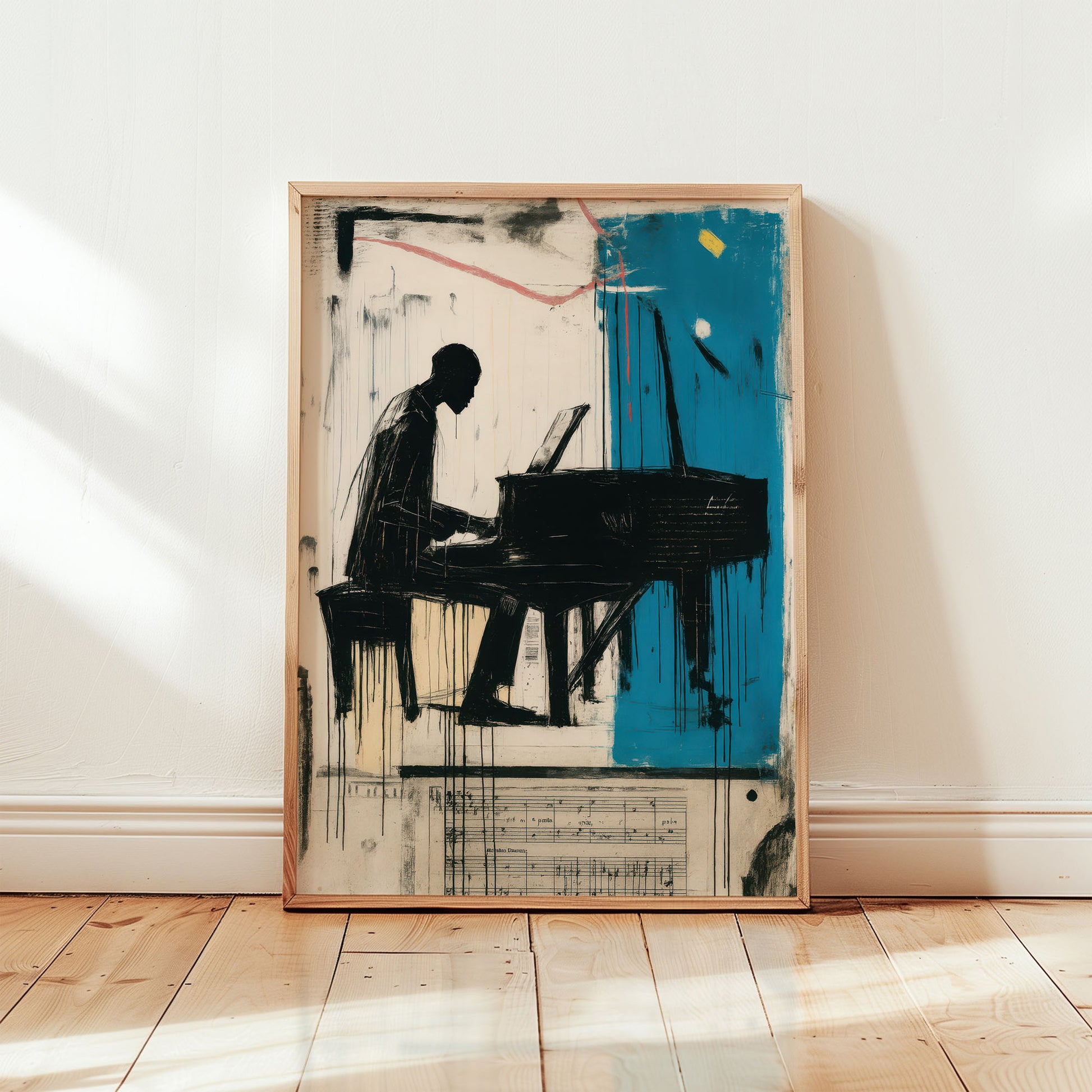 Blue Note poster featuring  mid-century modern style from Wallgarde
