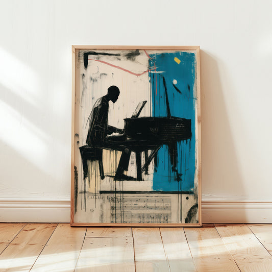 Blue Note poster featuring  mid-century modern style from Wallgarde
