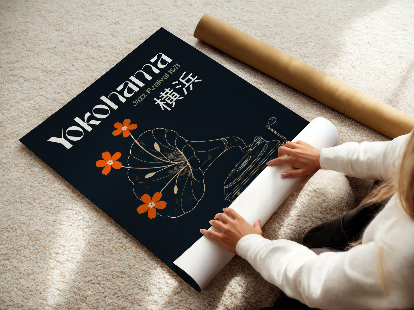 moody floral art print